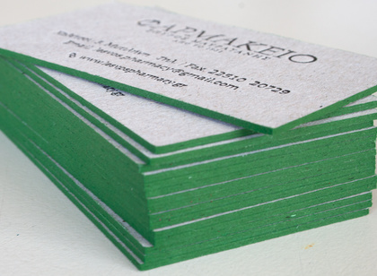 Κάρτα letterpress με βαμμένο σόκορο