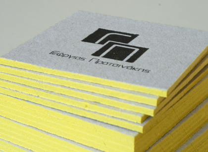 Κάρτα letterpress + σόκορο